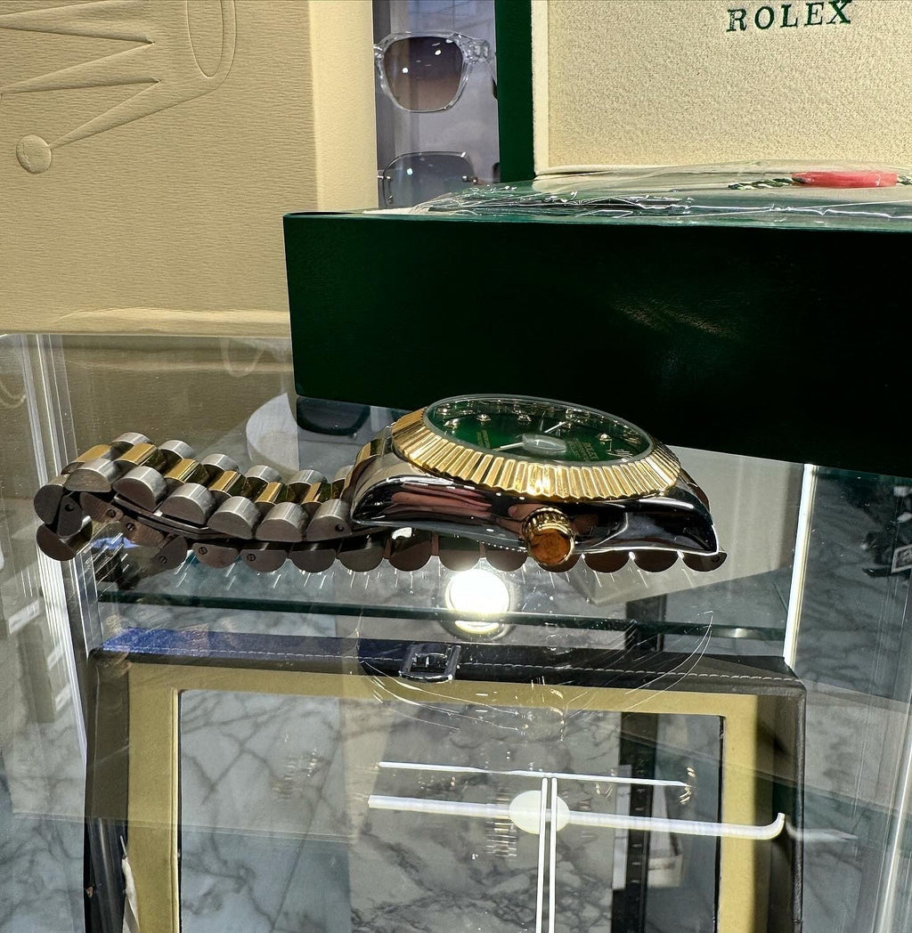 Rolex Datejust Χρυσό με Πράσινη Πλάκα