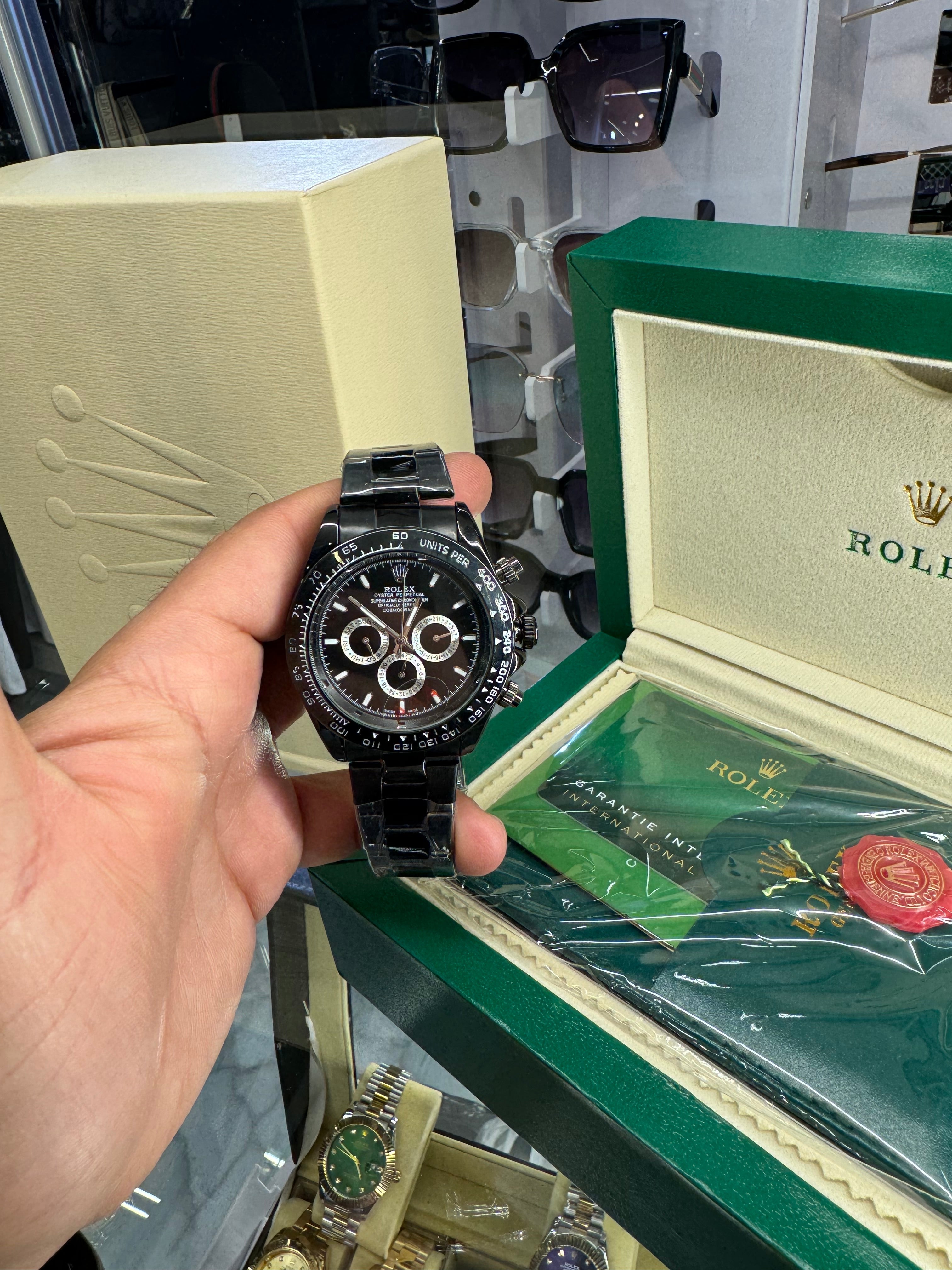 Rolex Daytona Μαυρο με Μαύρη  Πλάκα