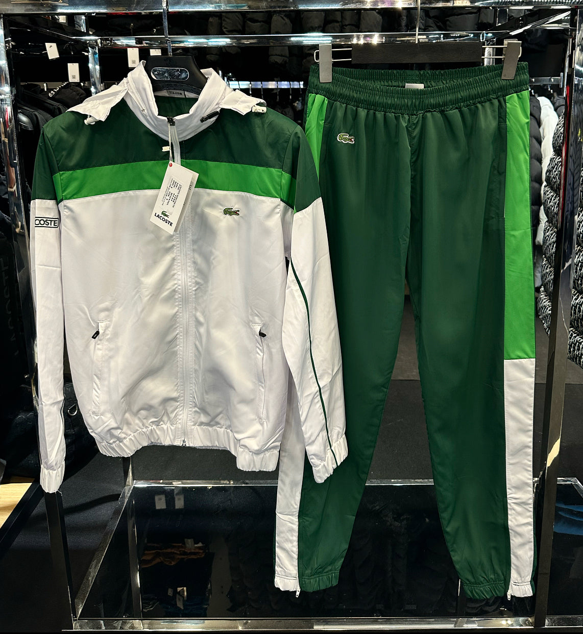 LACOSTE ΣΕΤ - ΛΕΥΚΟ ΠΡΑΣΙΝΟ ΣΕΤ ΦΟΡΜΕΣ