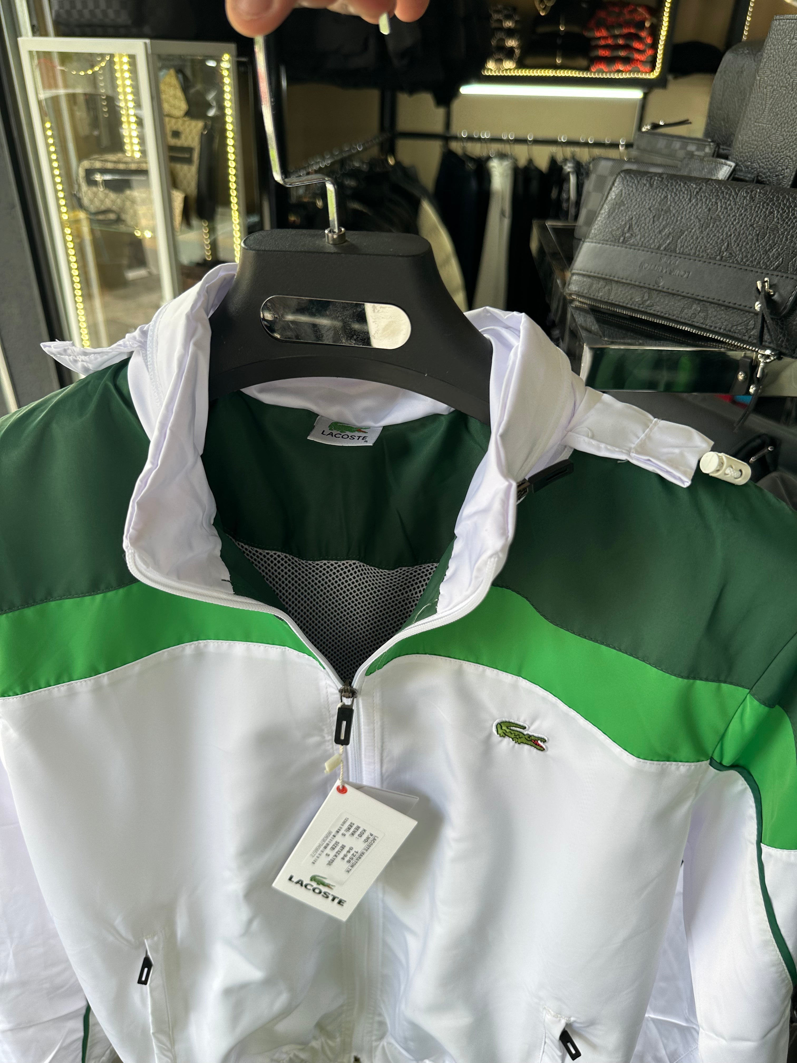 LACOSTE ΣΕΤ - ΛΕΥΚΟ ΠΡΑΣΙΝΟ ΣΕΤ ΦΟΡΜΕΣ